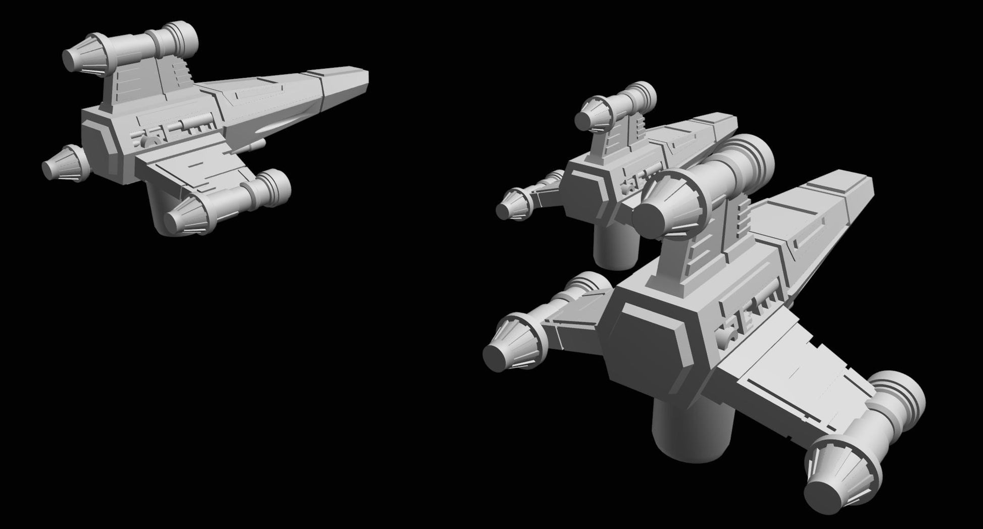 SW Armada Rebels T-Wing 9pcs - Wargaming - Table top - 3D printed miniatures