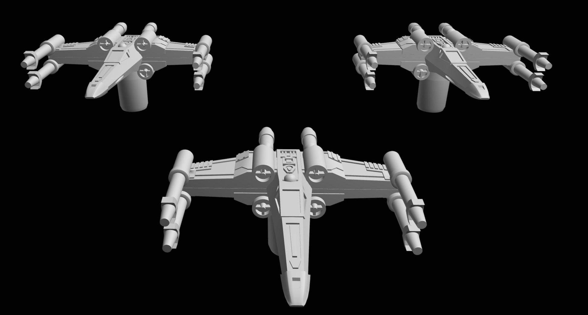 SW Armada Rebels T65 X-Wing 12pcs - Wargaming - Table top - 3D printed miniatures