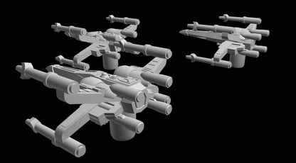 Rebels T70 X-Wing 9pcs - 3D printed SW Armada proxy