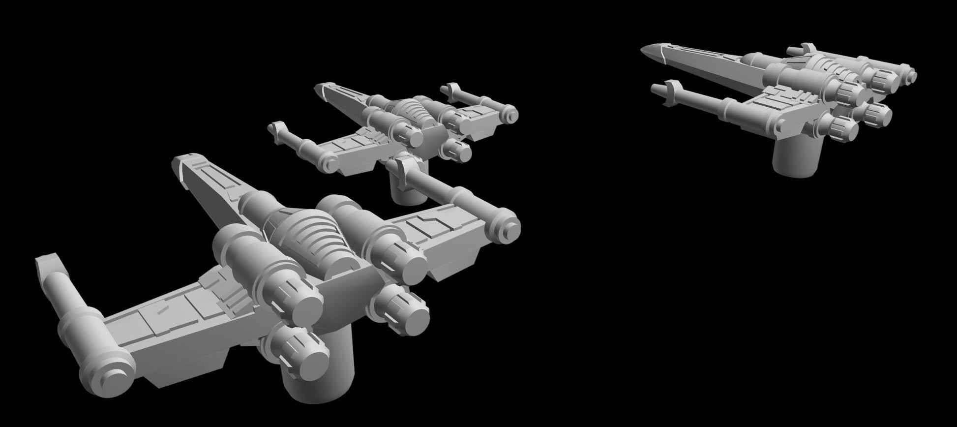 SW Armada Rebels Z95 Headhunter 9pcs - Wargaming - Table top - 3D printed miniatures