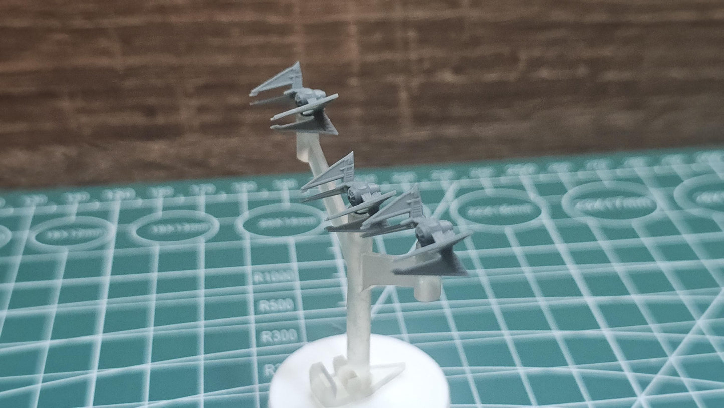 SW Armada Imperial Tie Hunter 9pcs - Wargaming - Table top - 3D printed miniatures