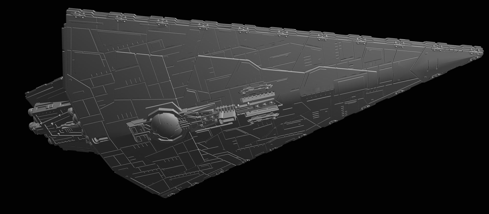 Imperial Assertor-class Super Star Destroyer : 3D printed SW Armada proxy