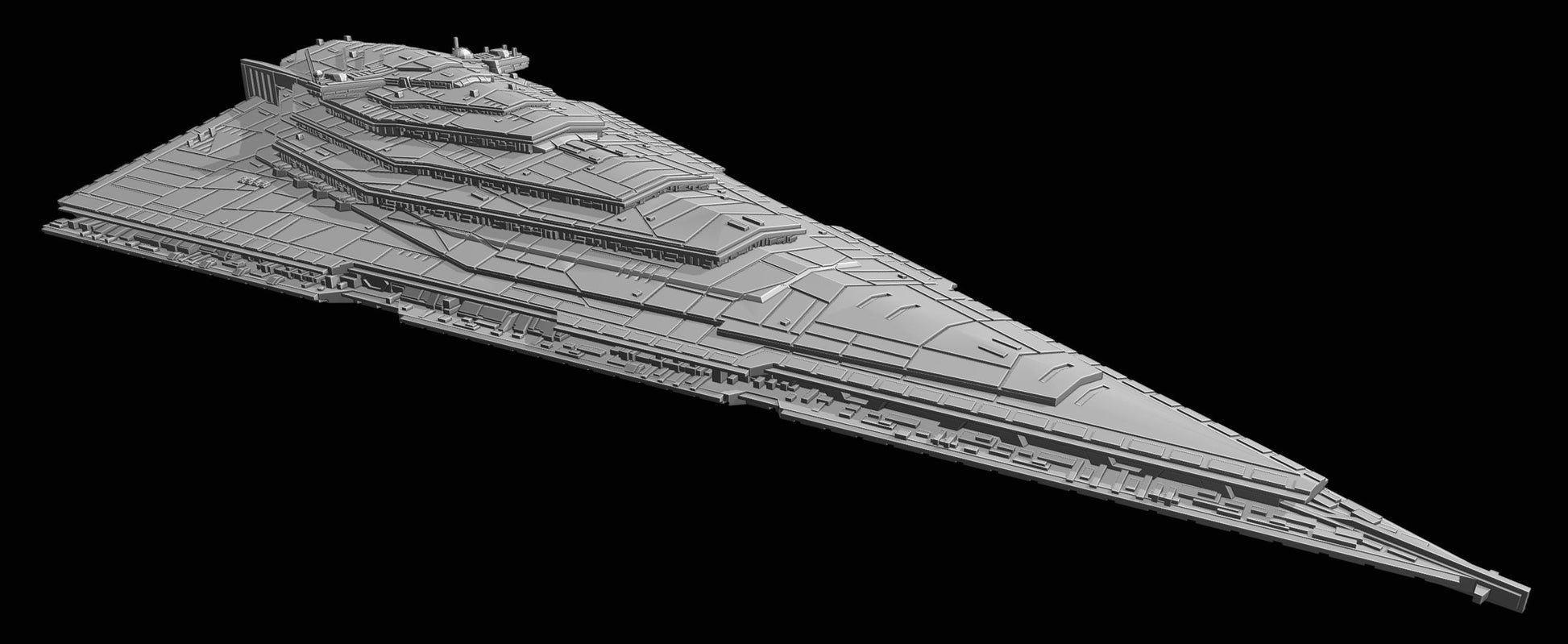 First Order Resurgent-class star destroyer: 3D Printed Armada proxy