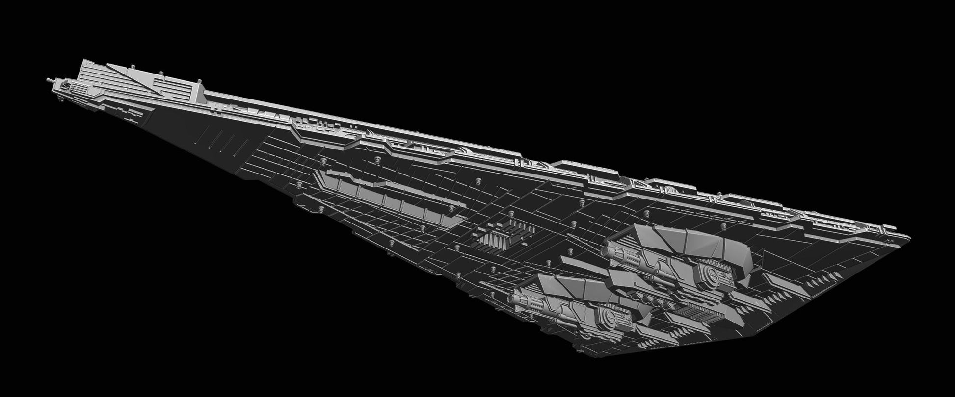 First Order Mandator IV-class Siege Dreadnought: 3D printed SW Armada proxy