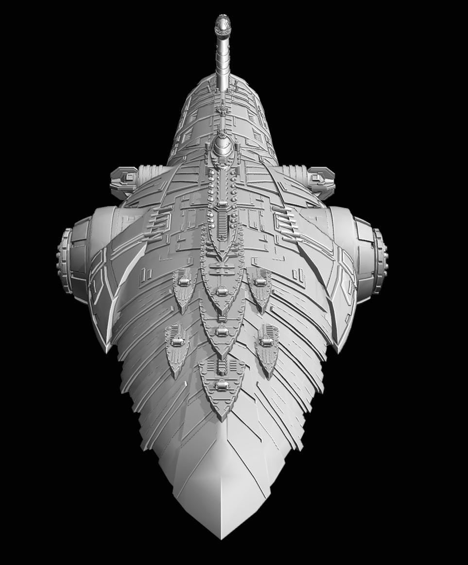 Subjugator-class Star Dreadnaught: 3D Printed Armada proxy