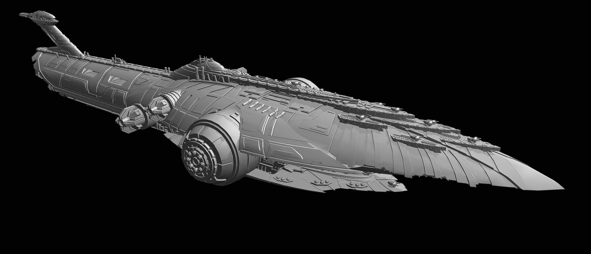 Subjugator-class Star Dreadnaught: 3D Printed Armada proxy