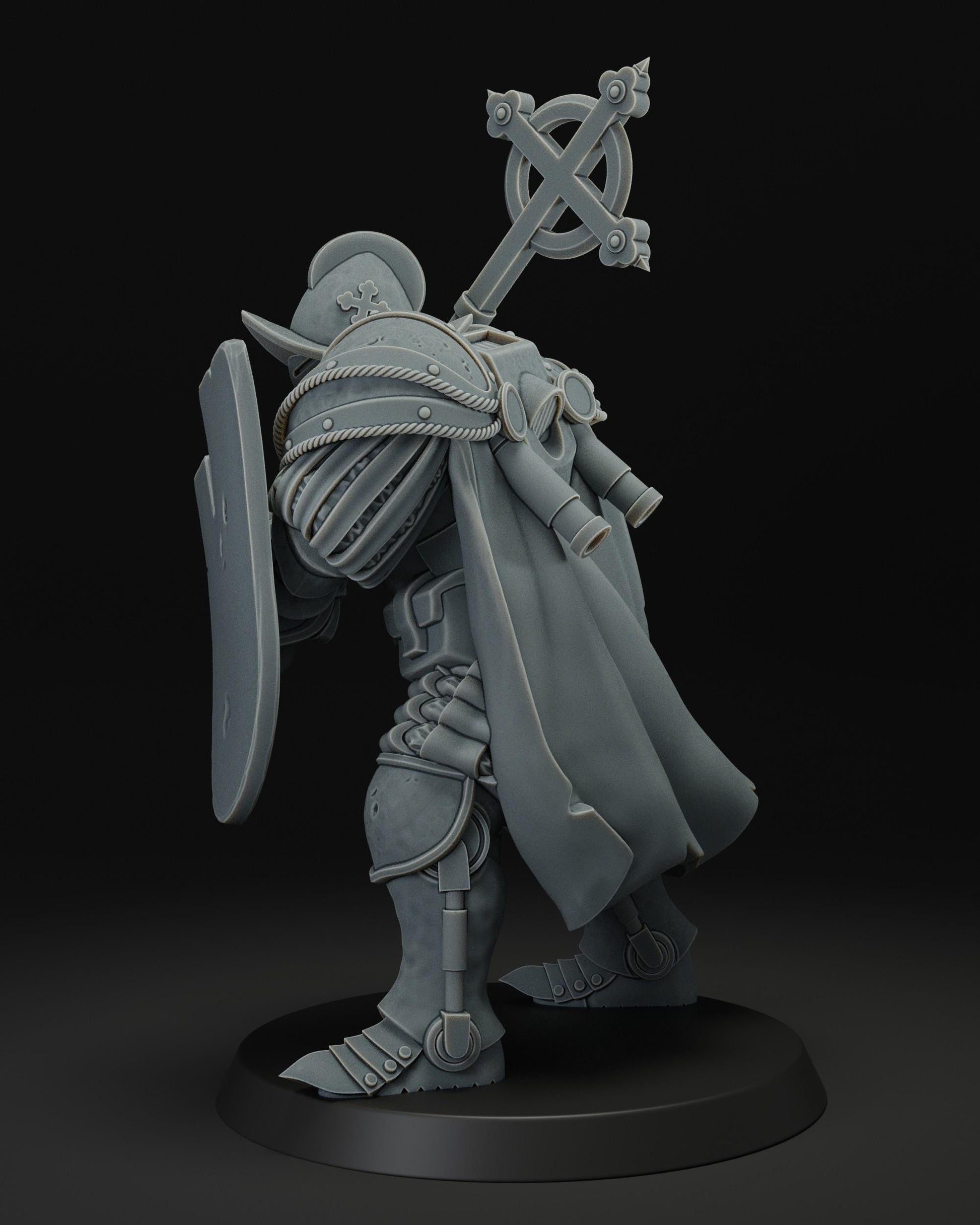Heavy Infantry with mace and shield | JK Remo | Wargaming | Tabletop | 3D printed miniature | Trench Crusade compatible | Pilgrim