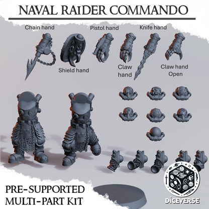 Naval Heretic Warband by Diceverse - Trench Crusare Compatible - 3D printed miniature