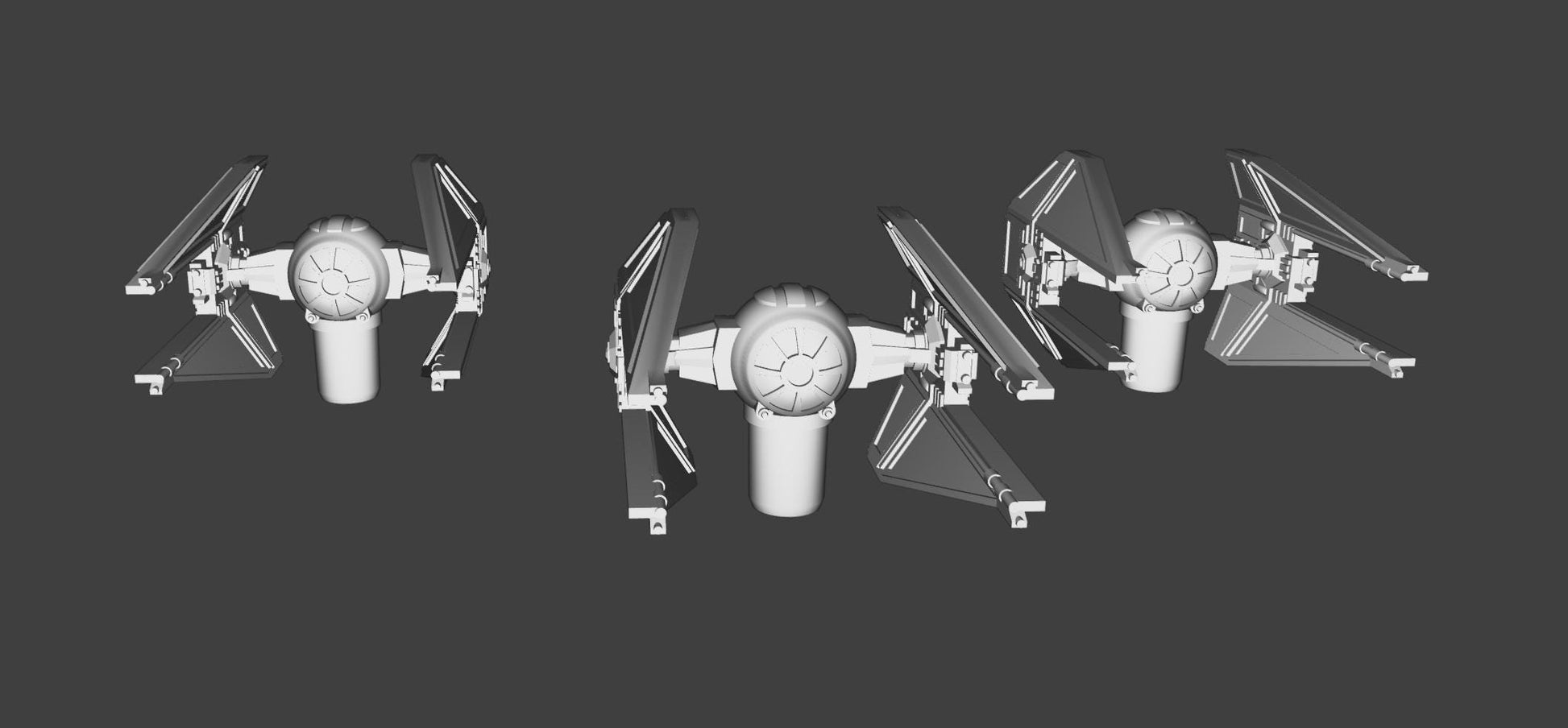 Imperial Tie Interceptor Squadron (9pcs): 3D Printed Armada proxy