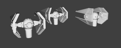 Imperial Tie Interceptor Squadron (9pcs): 3D Printed Armada proxy