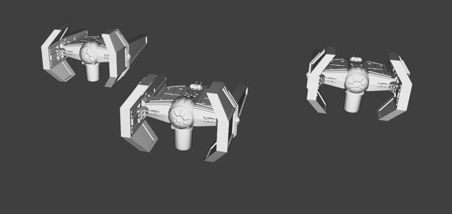 Imperial Tie Aggressor Squadron (9pcs): 3D Printed Armada proxy