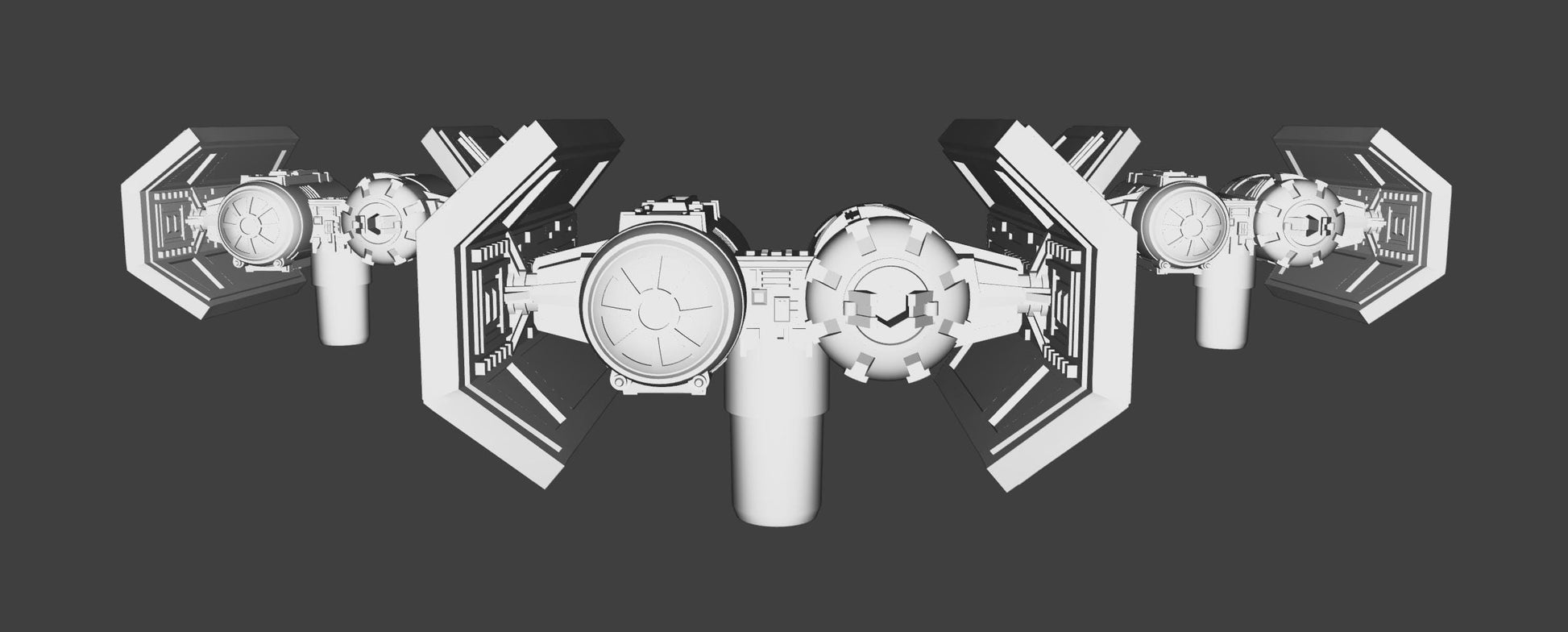 Imperial Tie Bomber Squadron (6pcs): 3D Printed Armada proxy