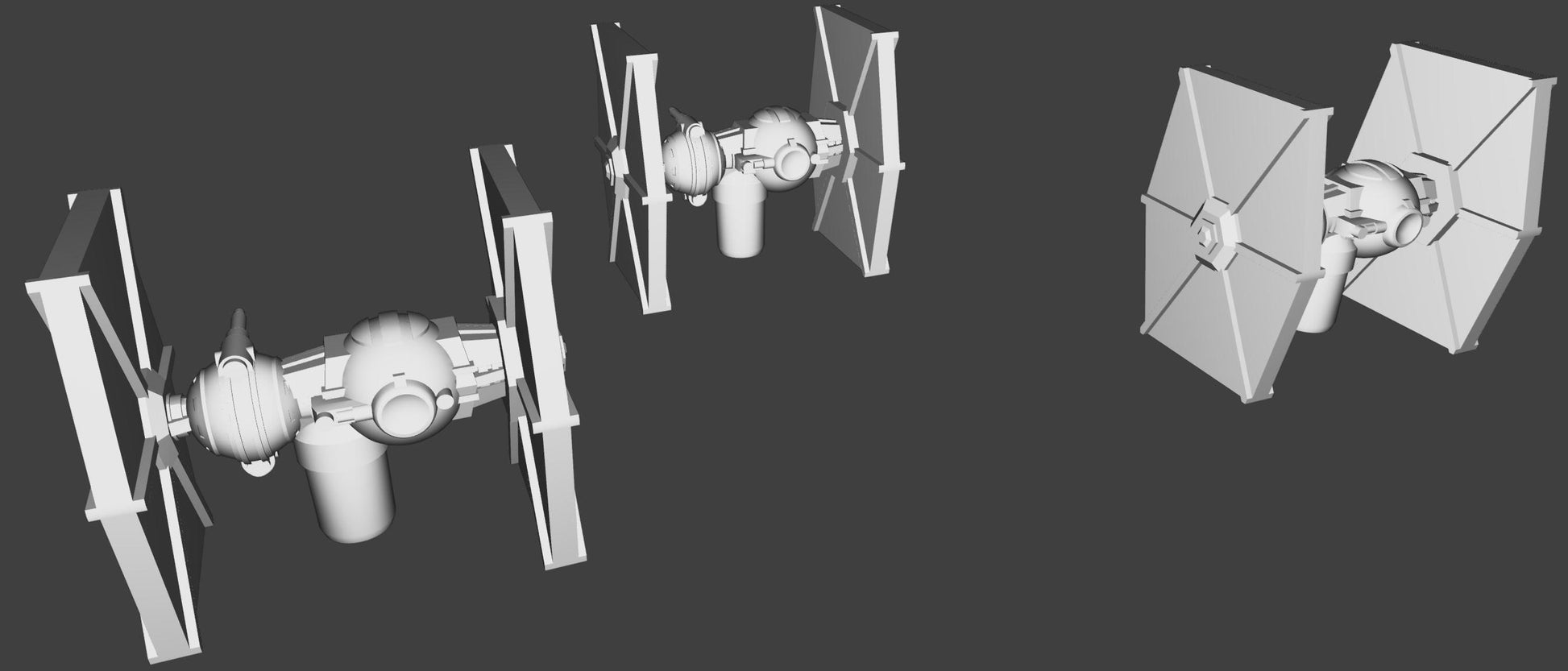 Imperial Tie Brute Squadron (9pcs): 3D Printed Armada proxy