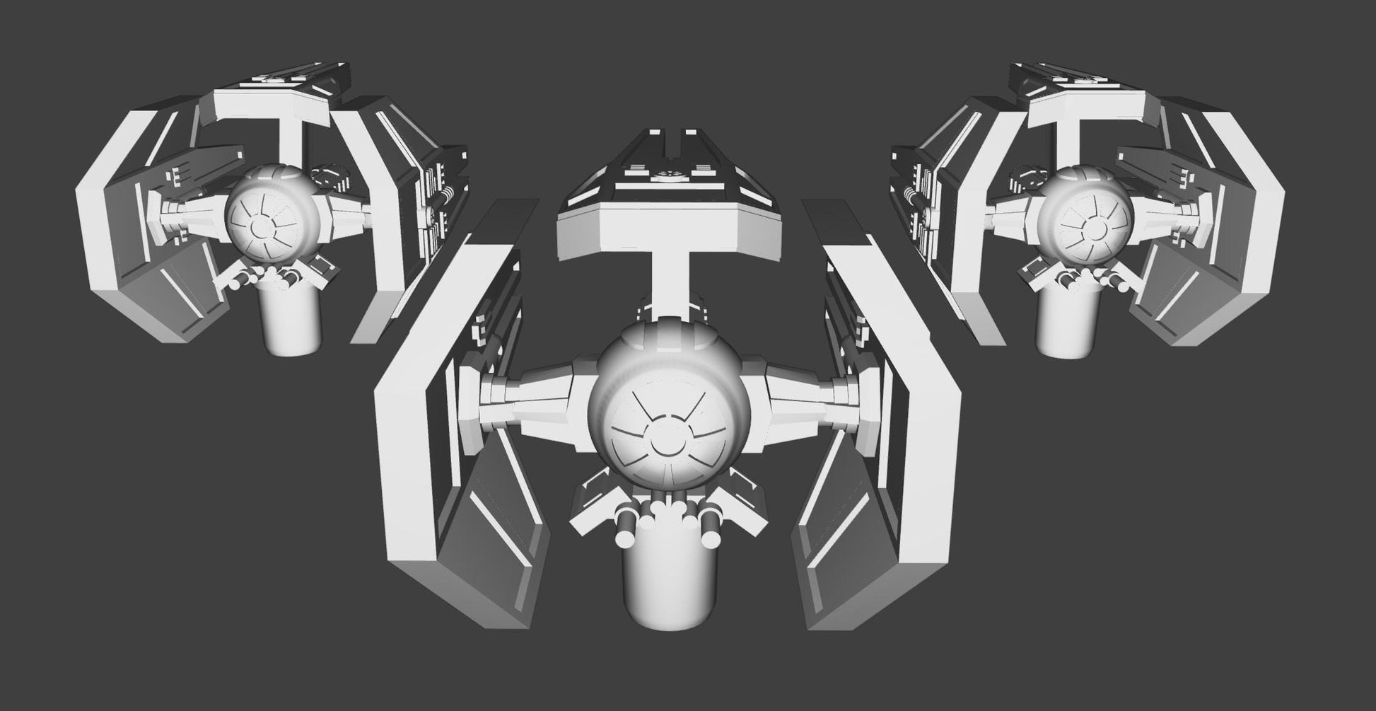 Imperial Tie Oppressor Squadron (9pcs): 3D printed SW Armada proxy