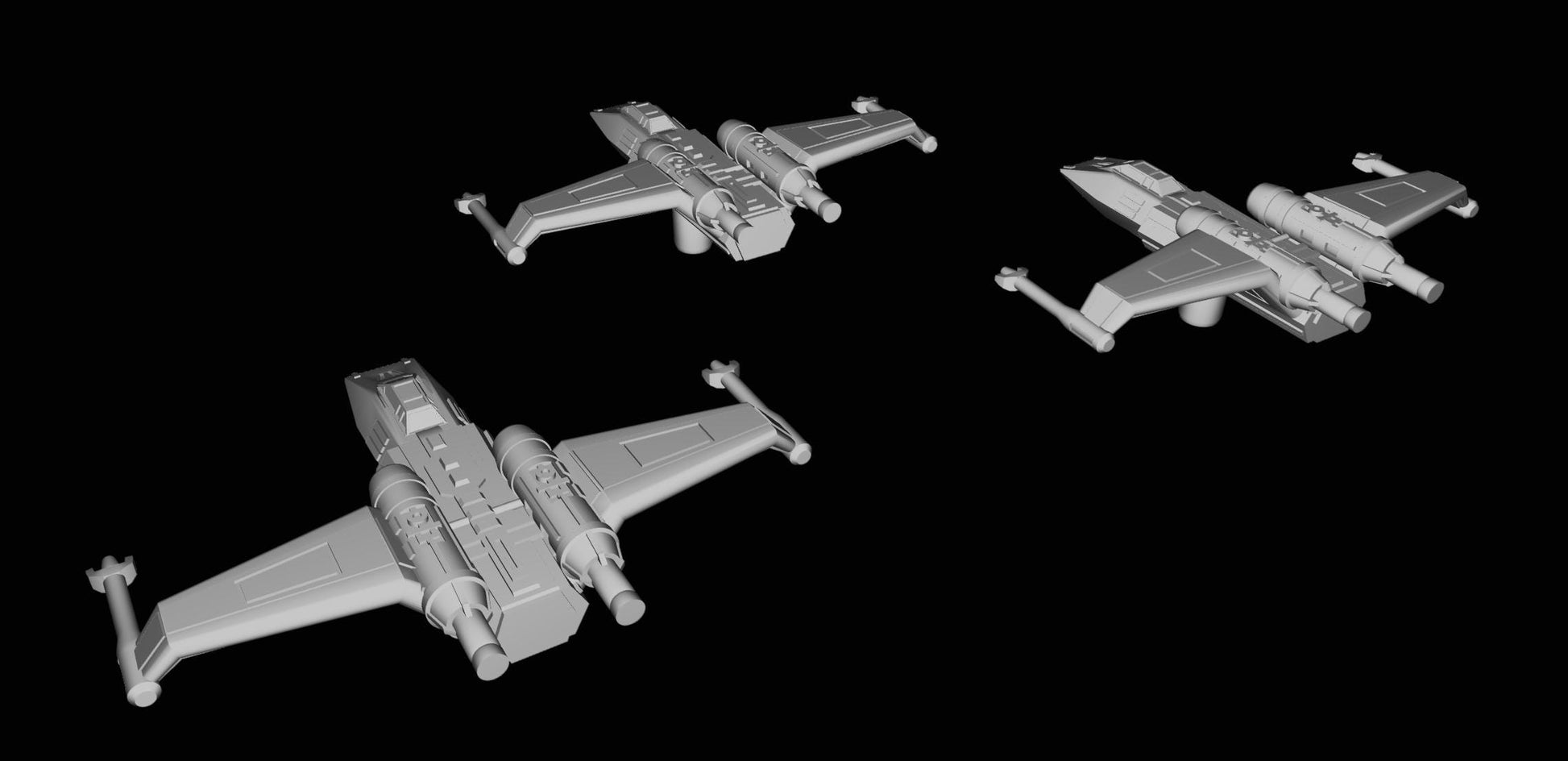 Imperial Preybird heavy fighter Squadron (6pcs): 3D Printed Armada proxy