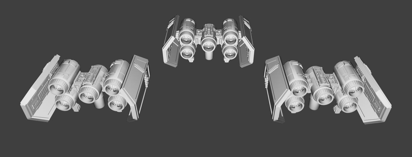 Imperial Tie Punisher heavy bomber Squadron (9pcs): 3D Printed Armada proxy