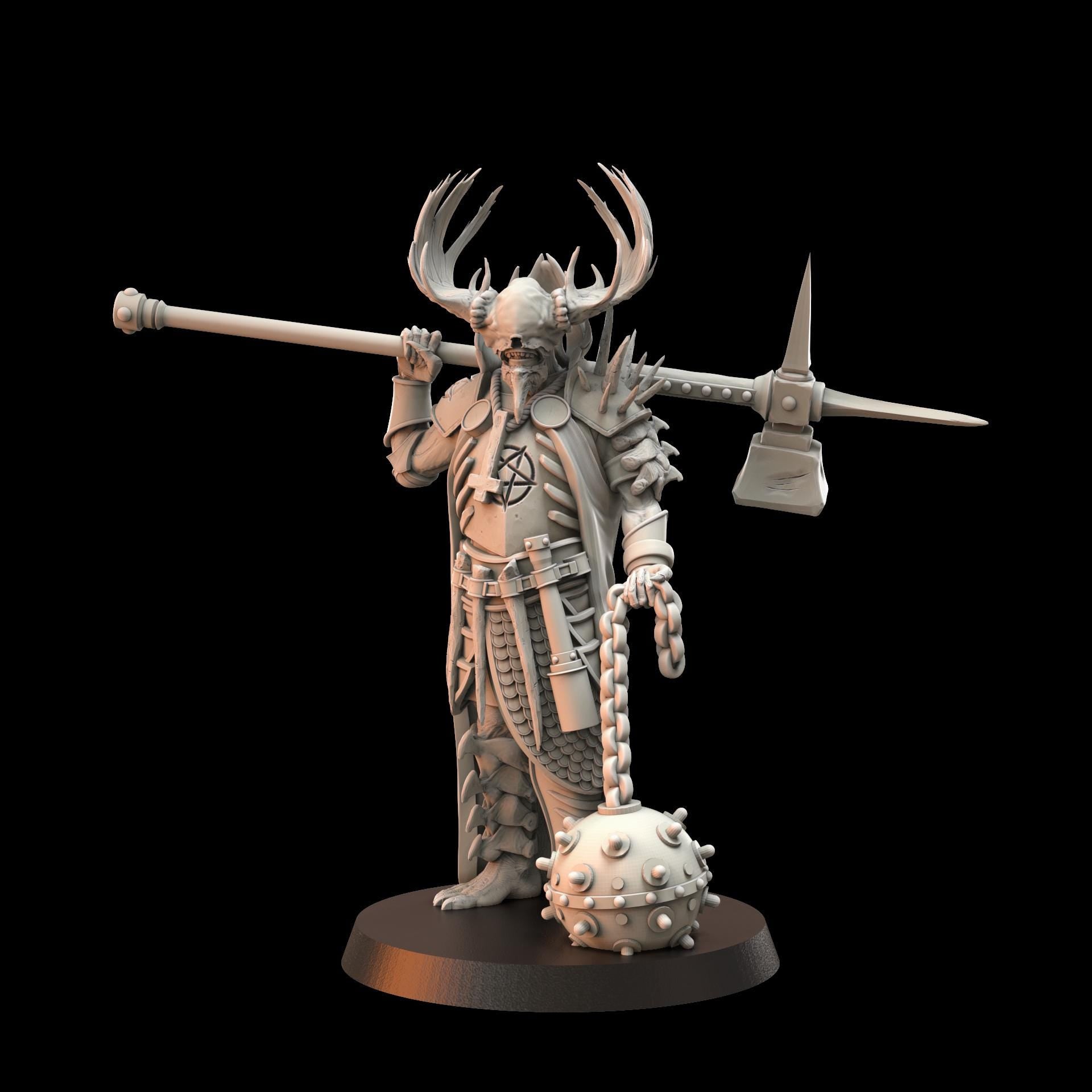 3D Printed miniature: Candle of Heresy - Knight by Crab Miniatures - Trench Crusade compatible - Black Grail