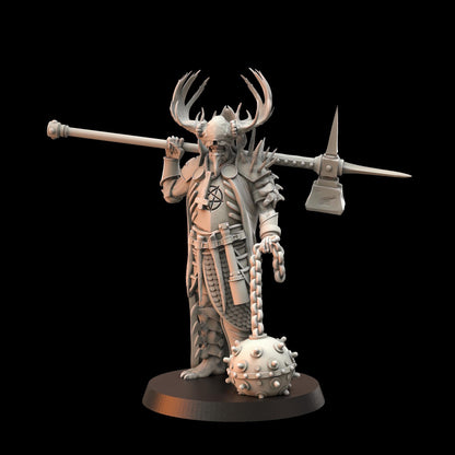 3D Printed miniature: Candle of Heresy - Knight by Crab Miniatures - Trench Crusade compatible - Black Grail