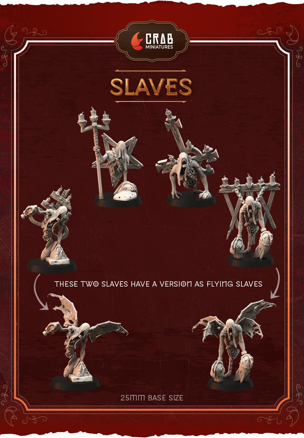 3D Printed miniature: Candle of Heresy - Flying slaves by Crab Miniatures - Trench Crusade compatible - Black Grail