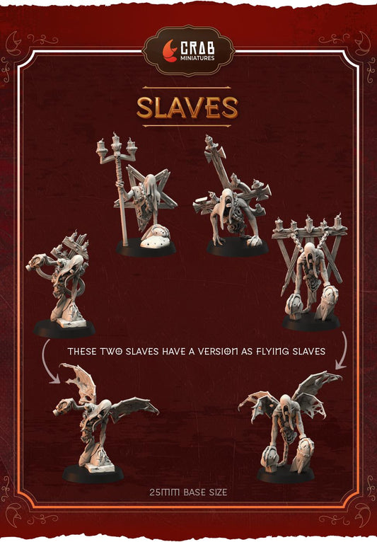 3D Printed miniature: Candle of Heresy - Flying slaves by Crab Miniatures - Trench Crusade compatible - Black Grail