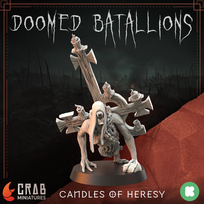 3D Printed miniature: Candle of Heresy - Slaves by Crab Miniatures - Trench Crusade compatible - Black Grail