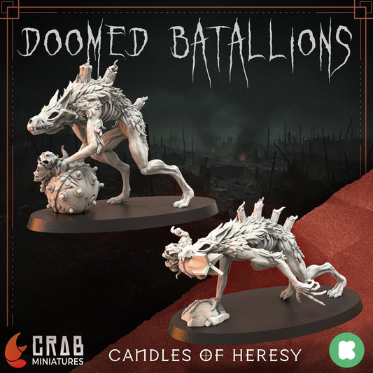 3D Printed miniature: Candle of Heresy - Wereghouls by Crab Miniatures - Trench Crusade compatible - Black Grail