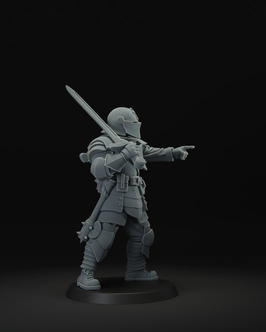3d printed miniature: Trench Officer by JK Remo - Trench Crusade compatible - new antioch