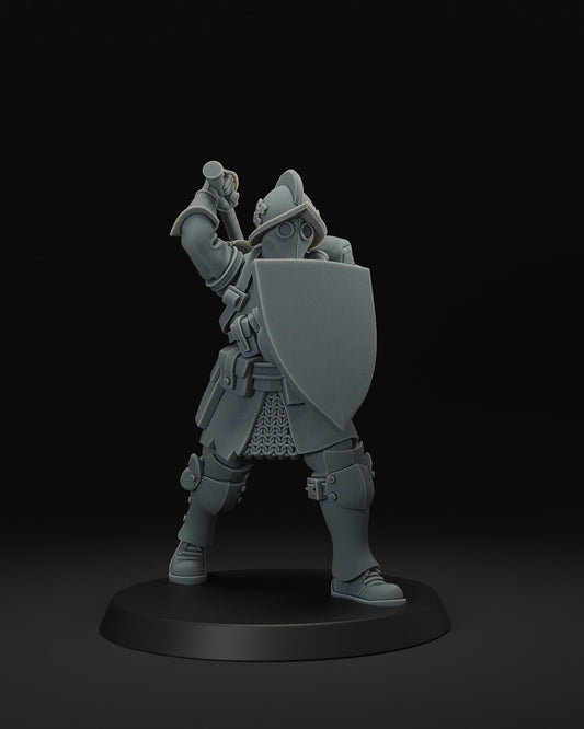 3d printed miniature: Papal Melee Trooper by JK Remo - Trench Crusade compatible - new antioch