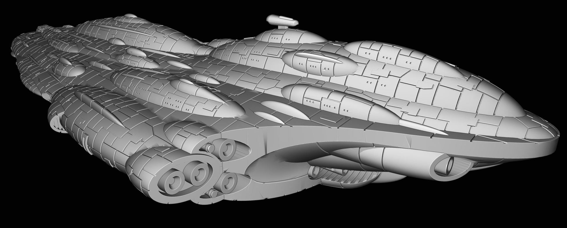Rebel MC90-class Star Cruiser Voyager : 3D printed SW Armada proxy