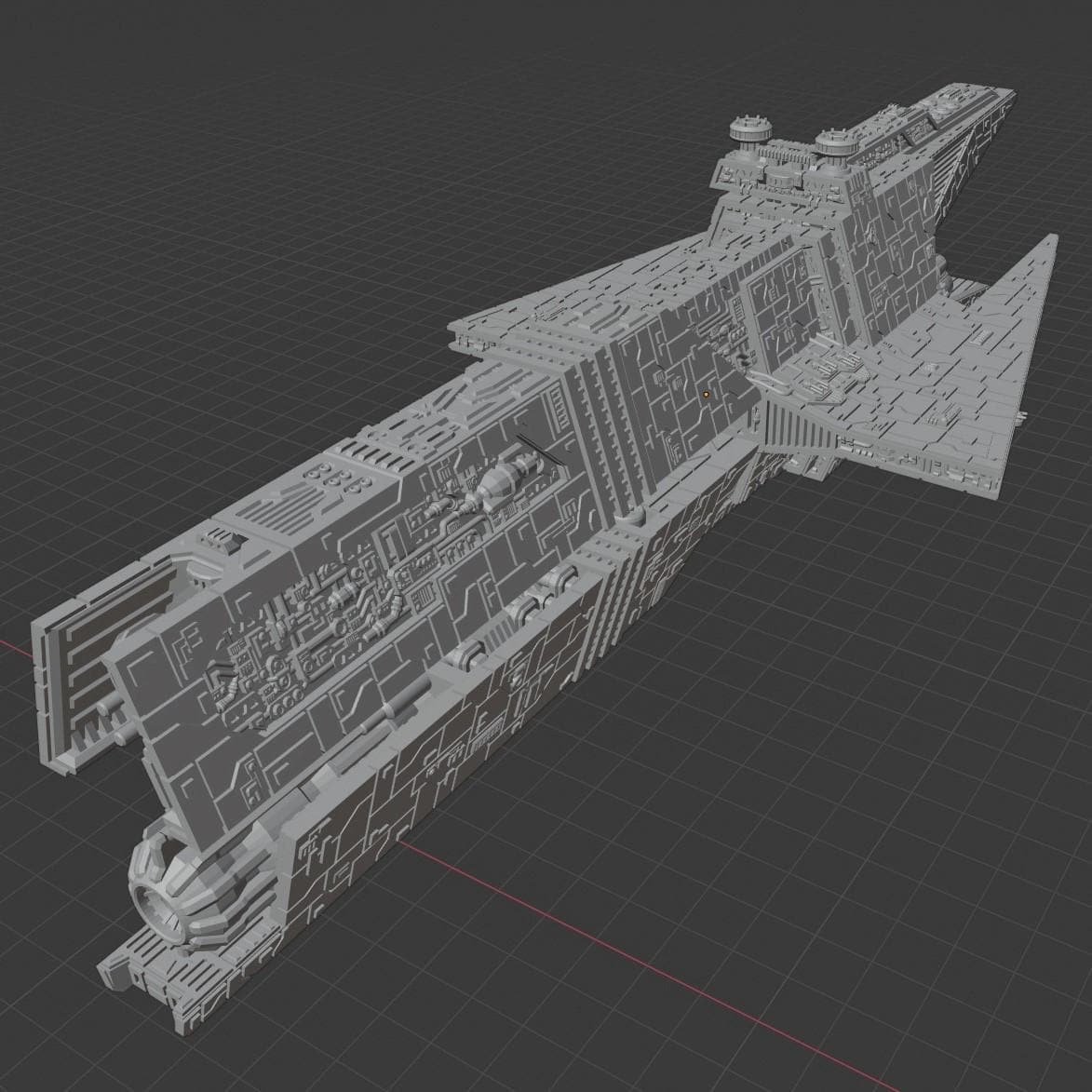 Aggressor-class Destroyer - 3D printed SW Armada proxy
