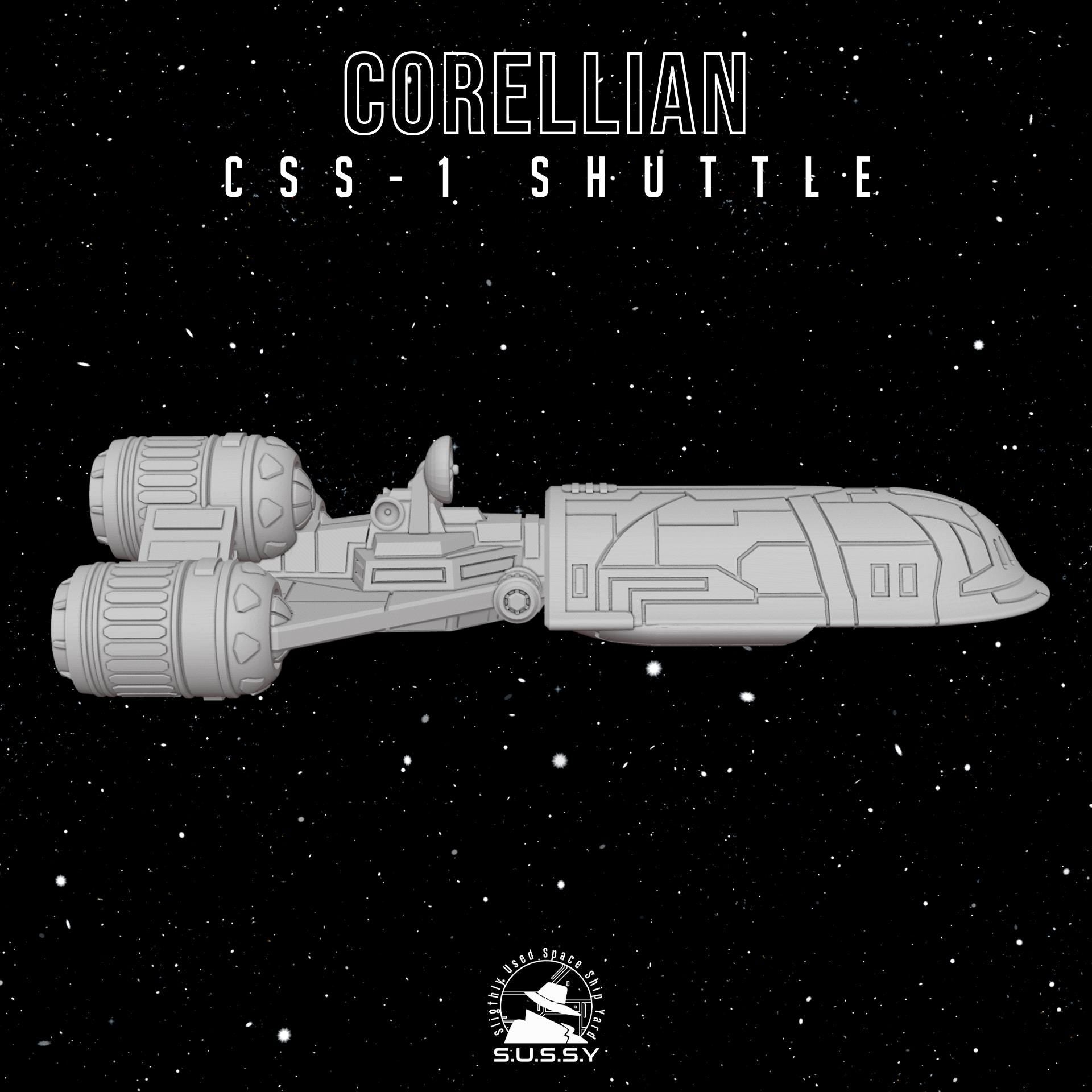 CSS-1 Corellian Star Shuttle (2 pcs) - 3D printed SW Armada proxy