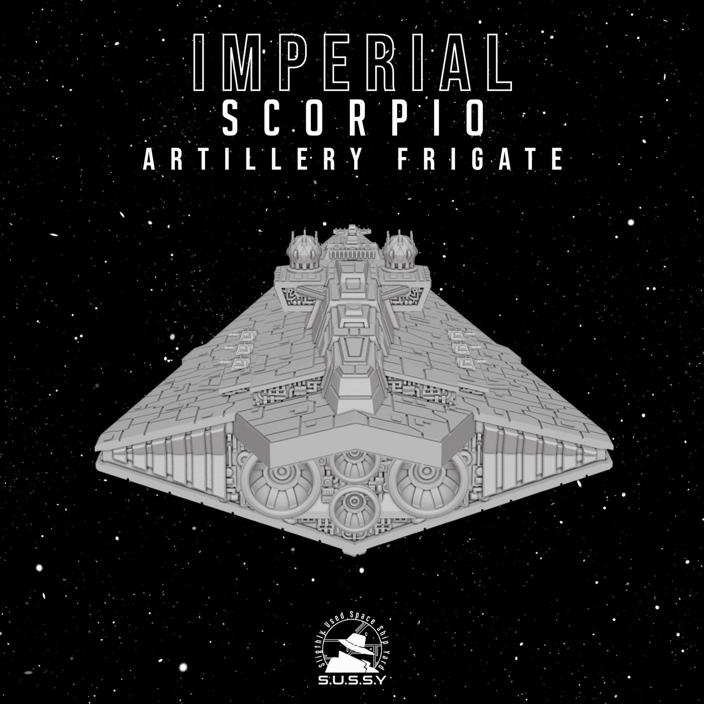 Imperial Scorpio Artillery Frigate - 3D printed SW Armada proxy