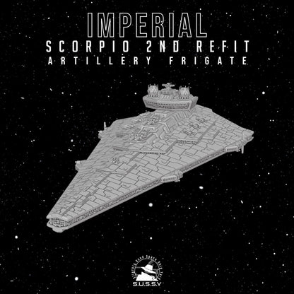 Imperial Scorpio Artillery Frigate - 3D printed SW Armada proxy