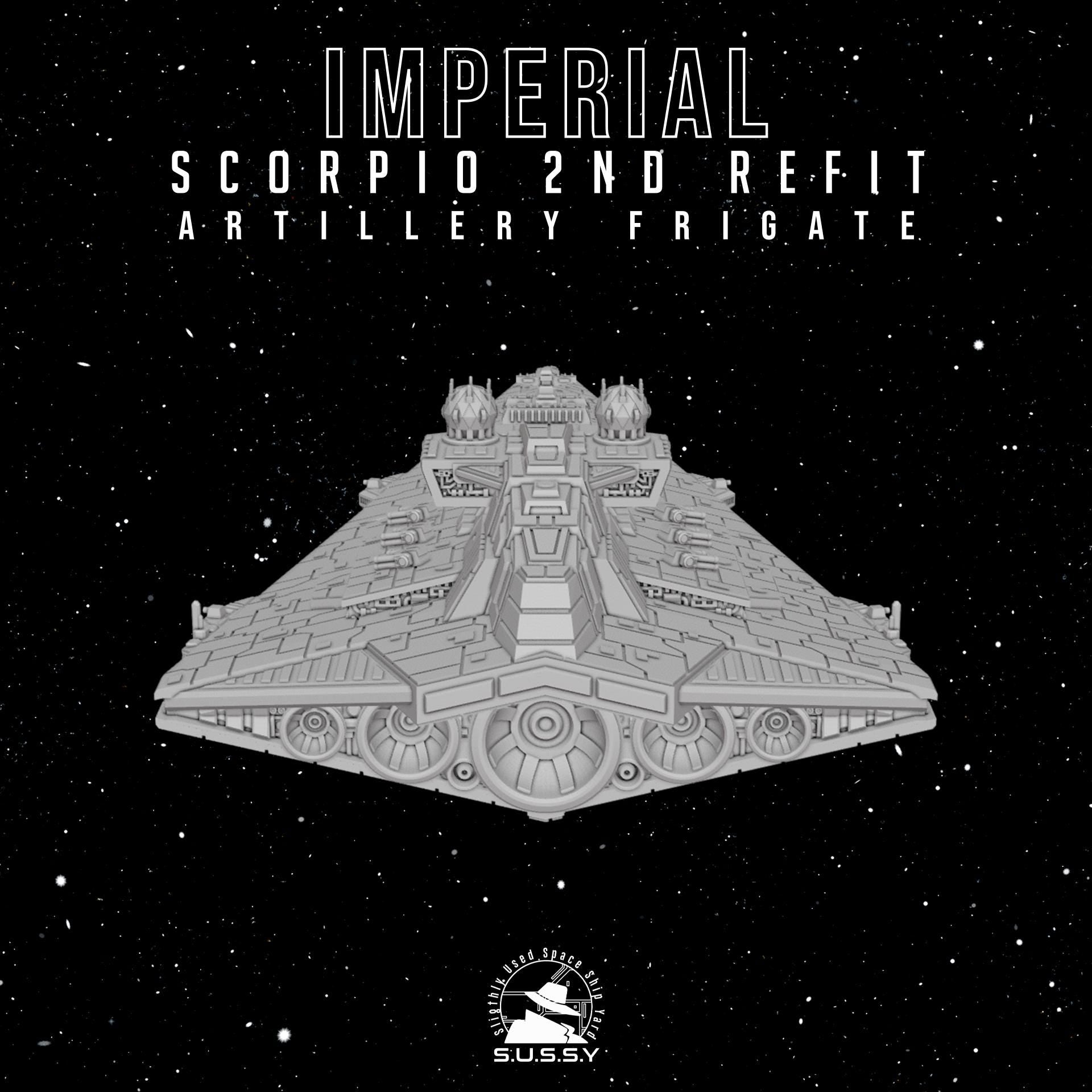Imperial Scorpio Artillery Frigate - 3D printed SW Armada proxy