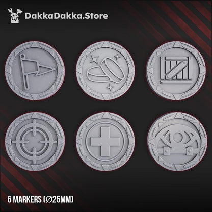 Torquemada's Gauge, Dice & Markers | DakkaDakka | Wargaming | Tabletop | 3D printed miniature | Trench Crusade compatible