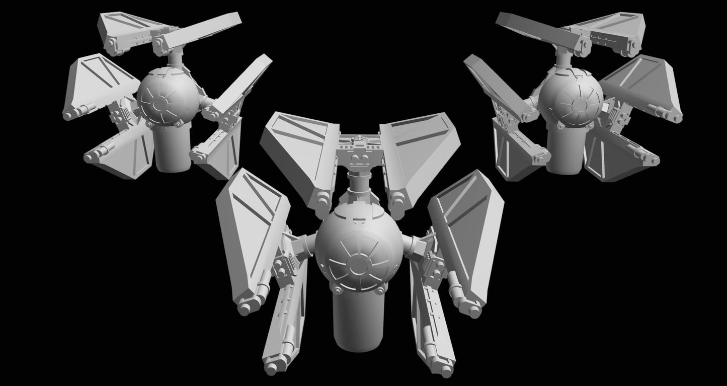 SW Armada Imperial Tie Defender 9pcs - Wargaming - Table top - 3D printed miniatures