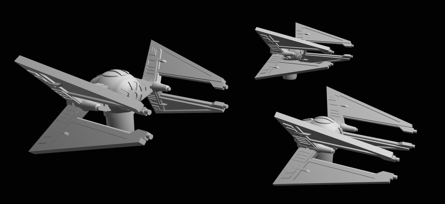 SW Armada Imperial Tie Hunter 9pcs - Wargaming - Table top - 3D printed miniatures