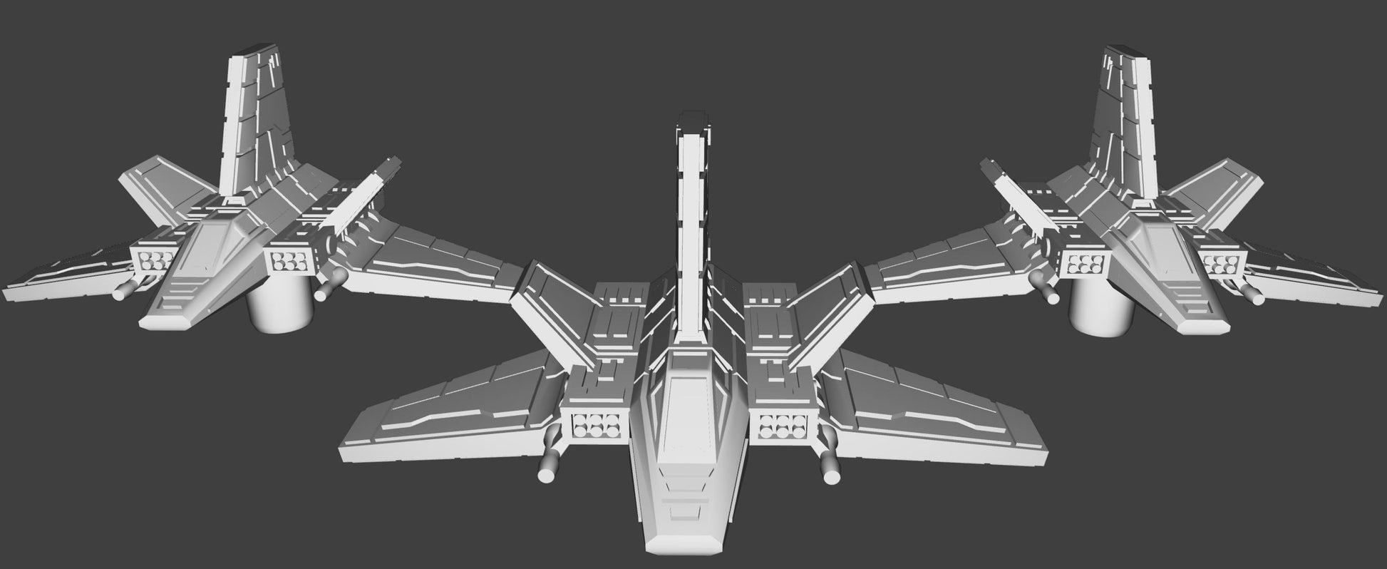 SW Armada Imperial Tie Starwing 9pcs - Wargaming - Table top - 3D printed miniatures