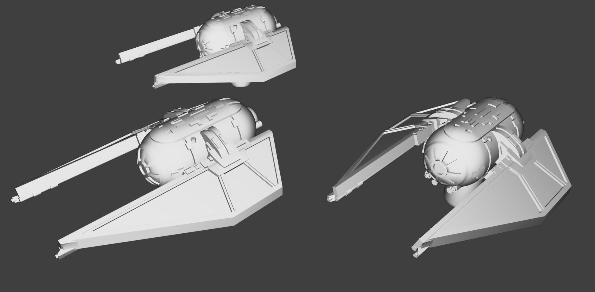 SW Armada Imperial Tie Striker 9pcs - Wargaming - Table top - 3D printed miniatures