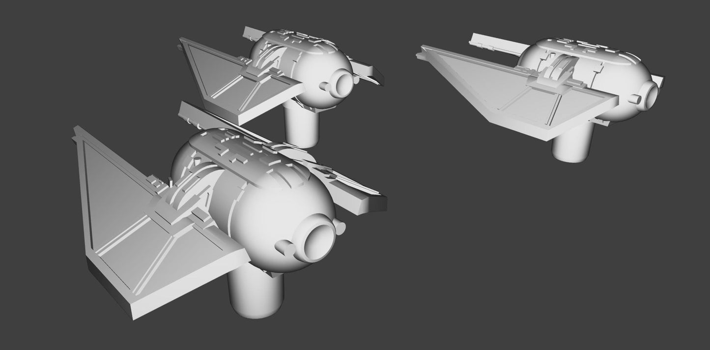SW Armada Imperial Tie Striker 9pcs - Wargaming - Table top - 3D printed miniatures