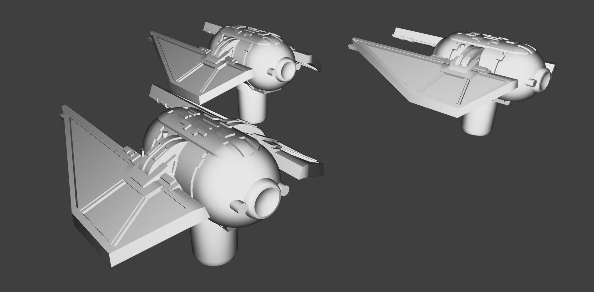 SW Armada Imperial Tie Striker 9pcs - Wargaming - Table top - 3D printed miniatures