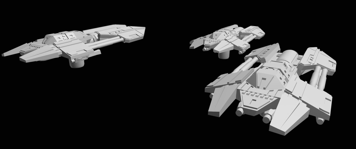 SW Armada Pirate Heavy Fighter 9pcs - Wargaming - Table top - 3D printed miniatures