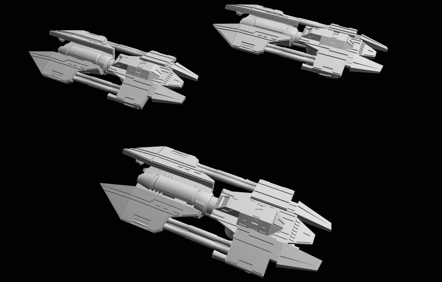 SW Armada Pirate Heavy Fighter 9pcs - Wargaming - Table top - 3D printed miniatures