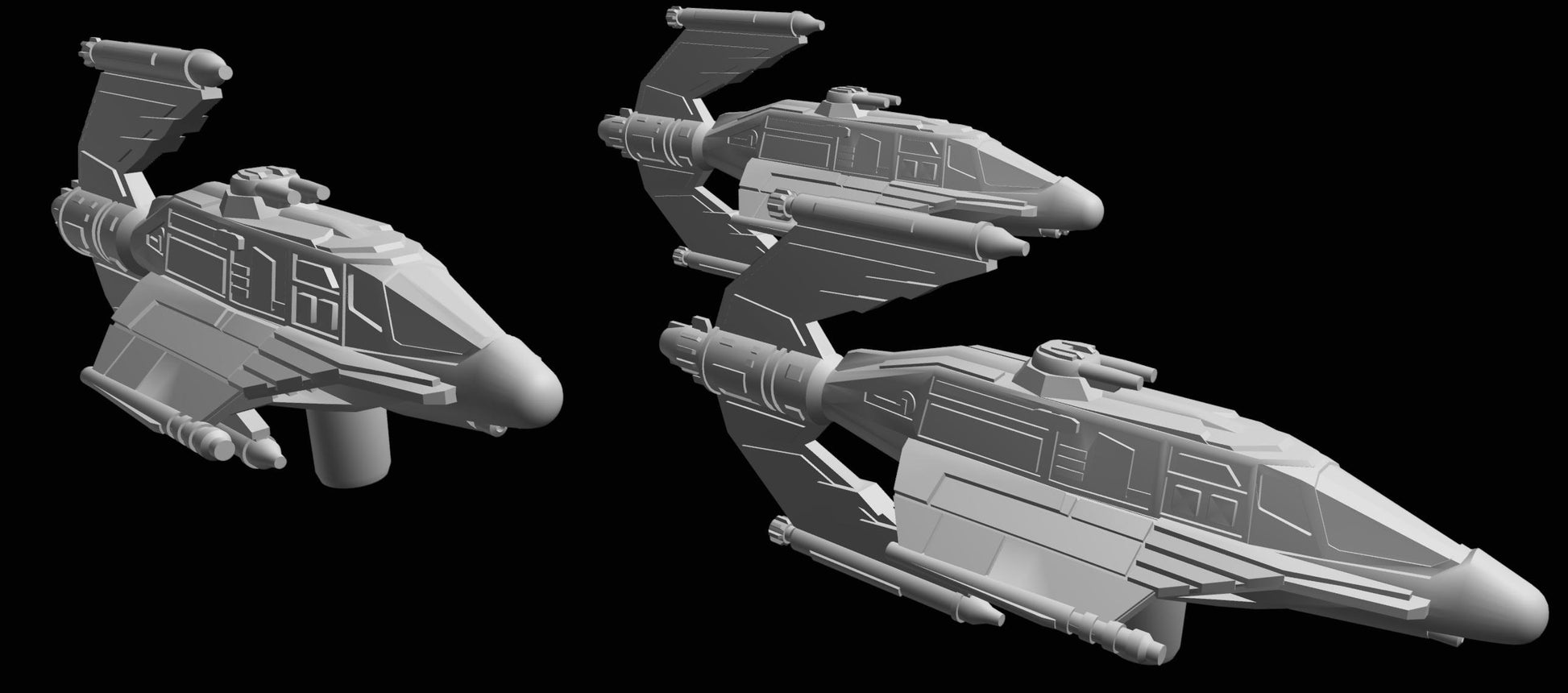 SW Armada Pirate GAT-12 Skipray 6pcs - Wargaming - Table top - 3D printed miniatures