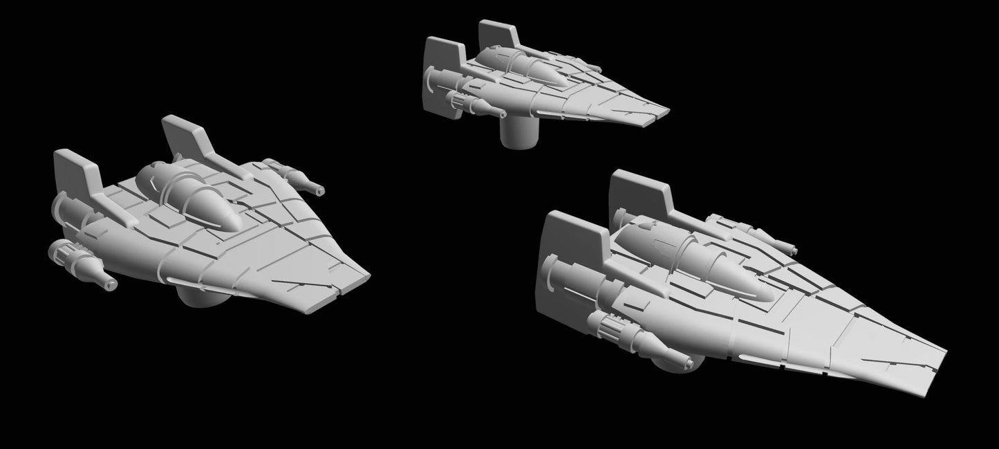 SW Armada Rebels A Wing 9pcs - Wargaming - Table top - 3D printed miniatures
