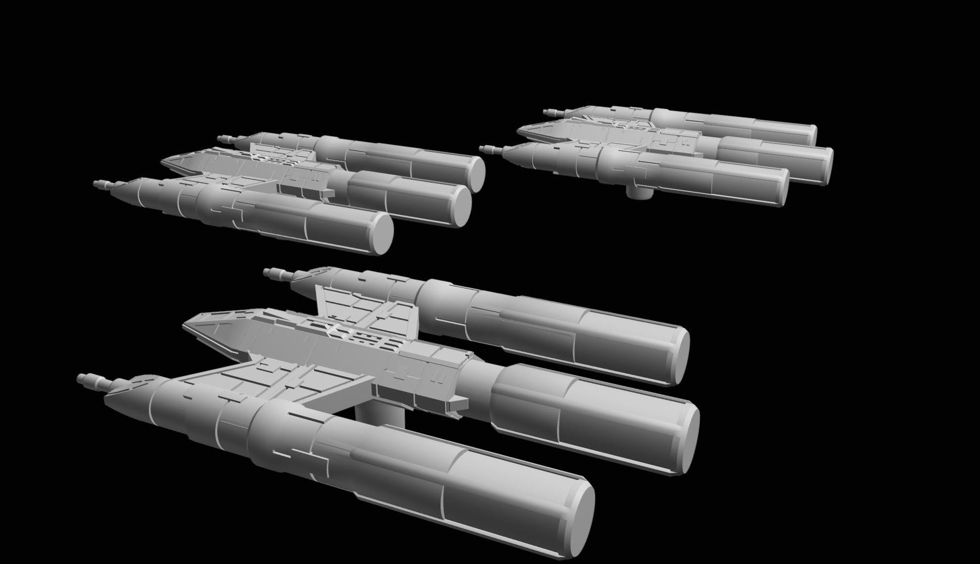 SW Armada Rebels M-Wing 9pcs - Wargaming - Table top - 3D printed miniatures