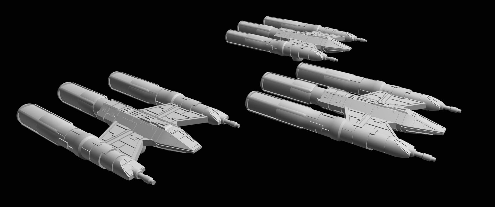 SW Armada Rebels M-Wing 9pcs - Wargaming - Table top - 3D printed miniatures