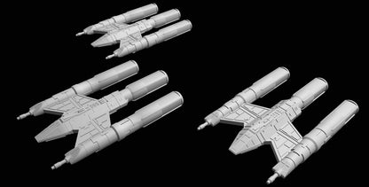 SW Armada Rebels M-Wing 9pcs - Wargaming - Table top - 3D printed miniatures
