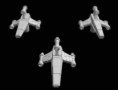 SW Armada Rebels T-Wing 9pcs - Wargaming - Table top - 3D printed miniatures