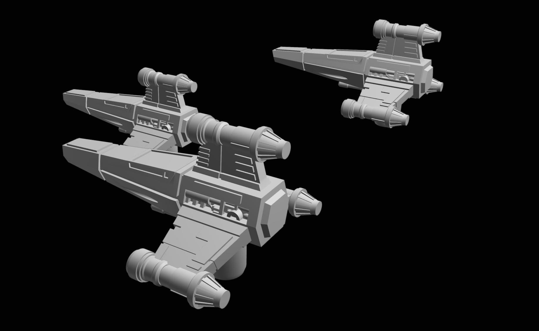 SW Armada Rebels T-Wing 9pcs - Wargaming - Table top - 3D printed miniatures